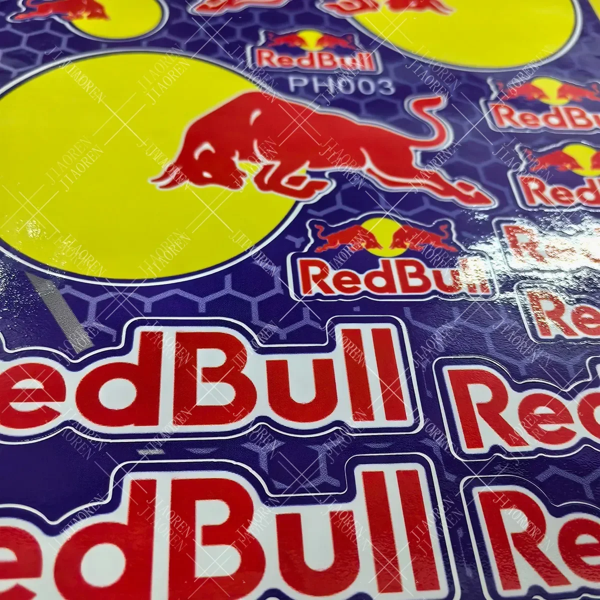 Red Bull Logo Motorcycle Stickers Helmet Decal Kit