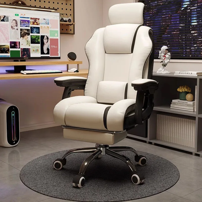 Leather Comfort Gaming Chair Computer Playseat Recliner Mobile Office Chair Designer Sillas Con Ruedas Lounge Suite Furniture