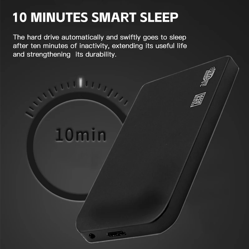 USB 3.0 HDD External Hard Drive Case 2.5 Inch Plastic SATA Enclosure SSD High Speed Transmission Support Window Mac Android