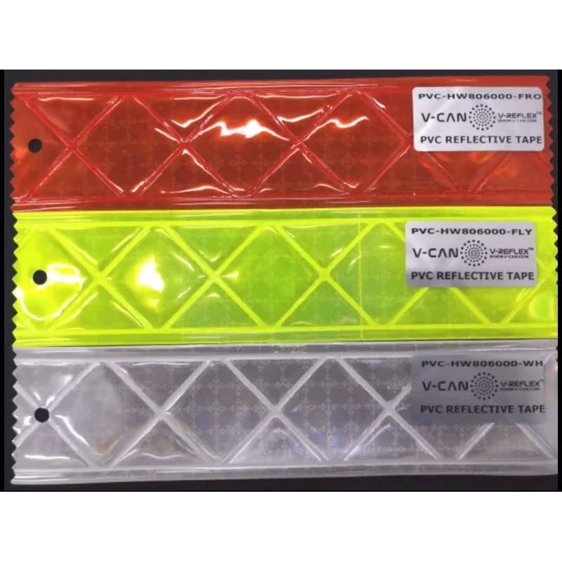 Customized productV-Reflexite High Gloss PVC Reflective Tape Sew on high vis jackets safety wear EN ISO 20471