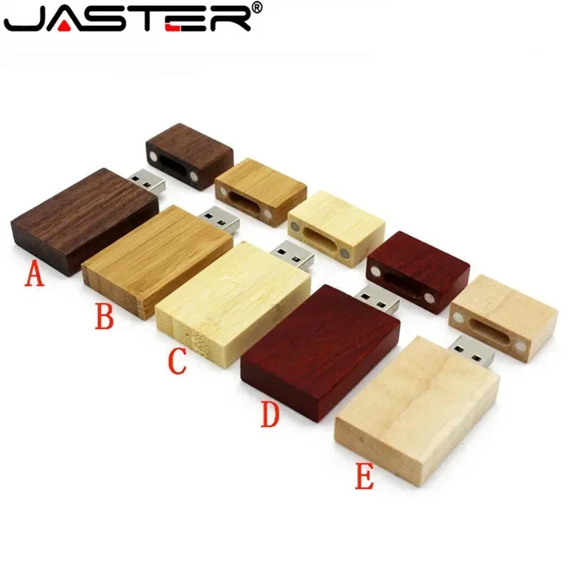 

JASTER Free Personalized Customization Wooden Flash Drive Pendrive 4GB 8GB 16GB 32GB 64GB 128GB USB 2.0 Wedding Gift