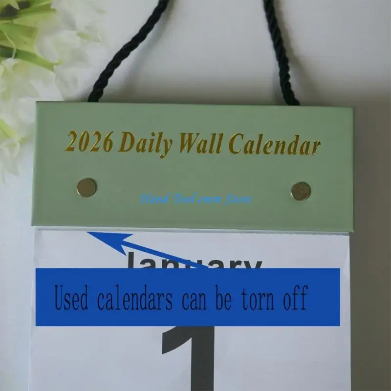 

H37F Premium Paper 2026 Daily Tear Off Calendar Tear Away Design Office Wall Calendar For Workspaces Productivity Enhancement