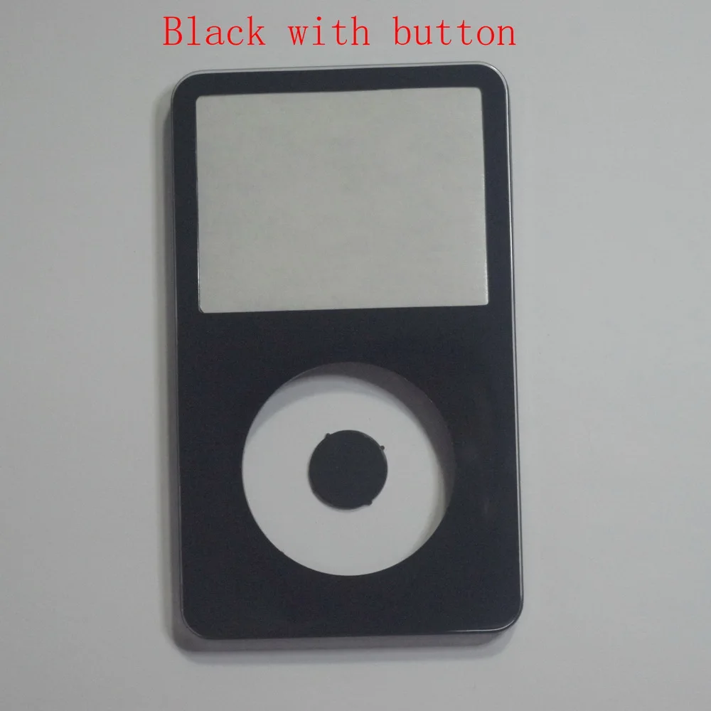 For iPod 5th Video Red Black White Yellow Purple Blue Transparent Clear Front Cover with Button