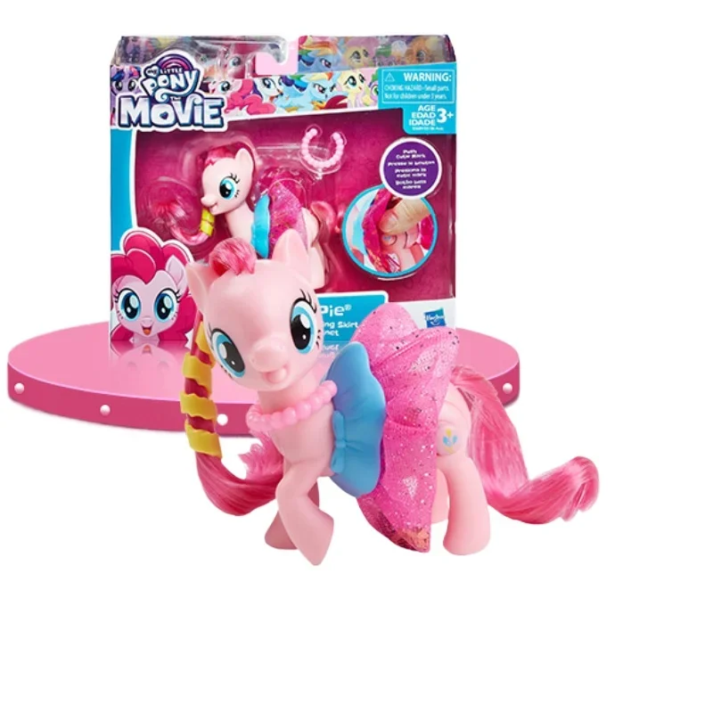 Hasbro Genuine My Little Pony Cute Dress  Rarity Pinkie Pie Songbird Girl Ornament Toy  Kawaii Birthday Christmas Gift