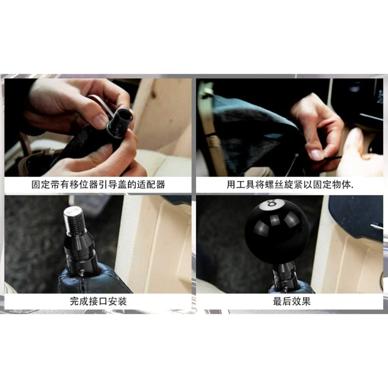 Round Billiard Number 8 Car Gear Shifter Knob with Acrylic Manual Gear Shifts Knob for Manual Vehicles