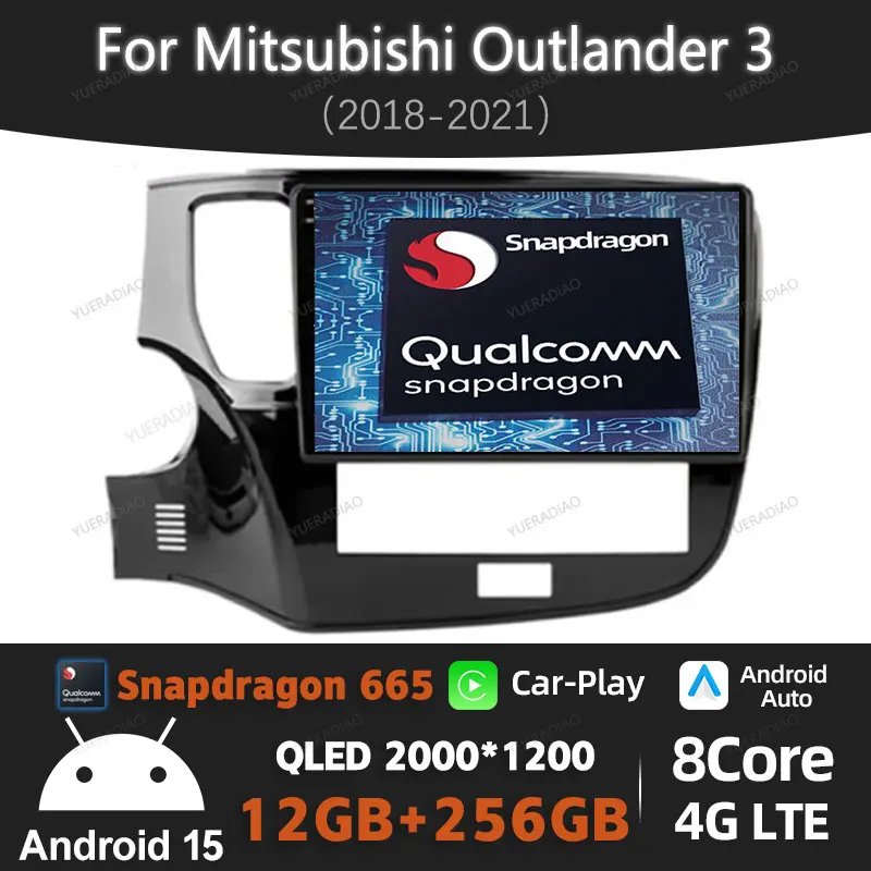 

Android 15 Car Radio For Mitsubishi Outlander 3 III GF0W GG0W 2018 - 2021 Multimidia Video Player CarPlay Auto 4G WIFI GPS NAVI