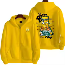 Bart Simpson Double Sided Zip Hoodie