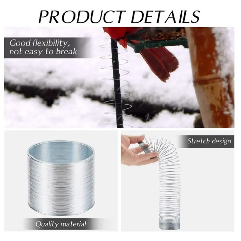 Bird Feeder Squirrel Guard Squirrel Deterrent for Bird Feeders Metal Squirrel Baffle Coil Spring Guard for Bird Feeders