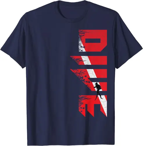 Imagen 2 del producto Buzo de buceo con bandera hacia abajo | Buceo Buceo | Camiseta de buceo