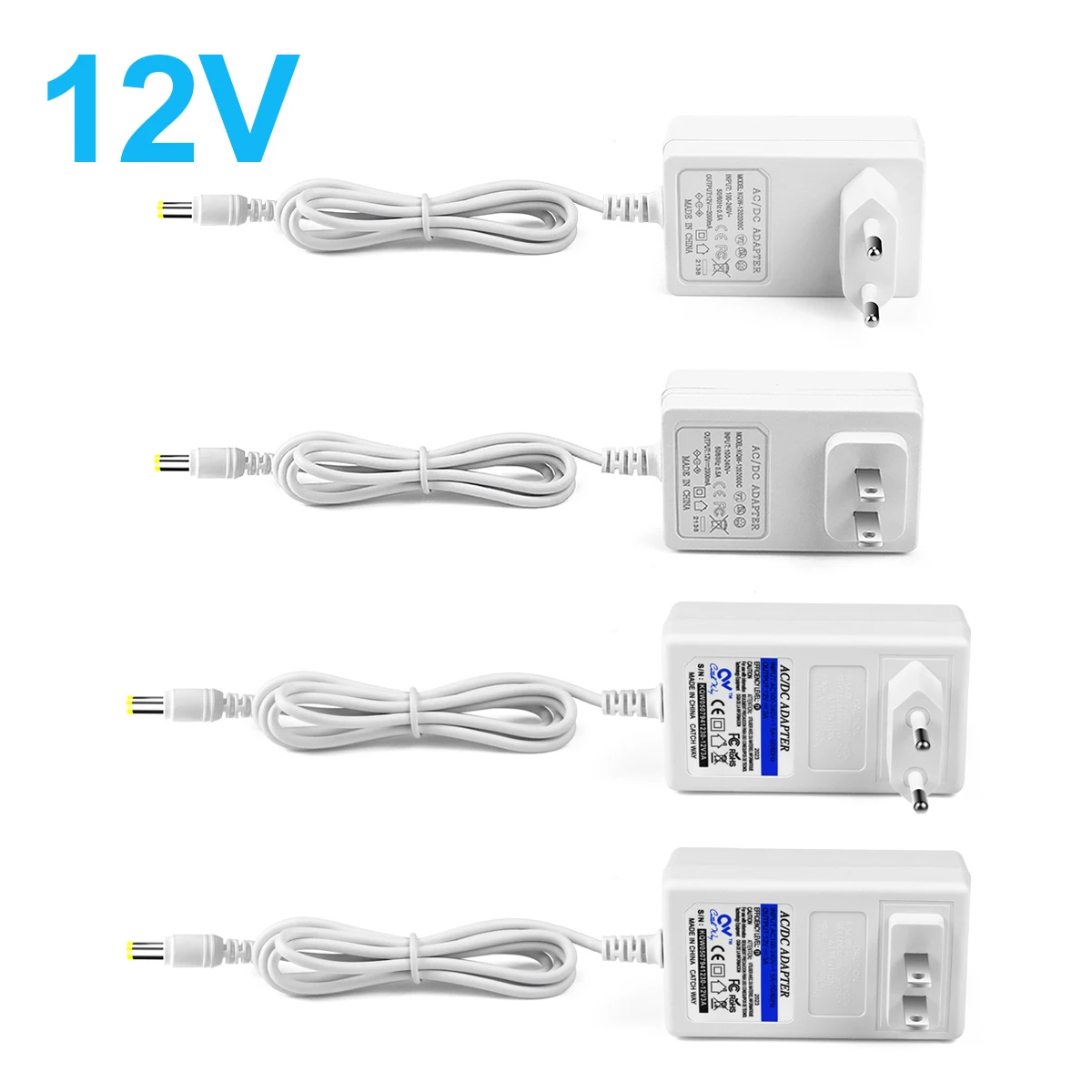 Przełącz zasilanie Adapter lampy AC 110V-220V do 12V 12V ue/US wtyczka 2A 3A zasilacz transformator oświetleniowy do sterownika LED Strip