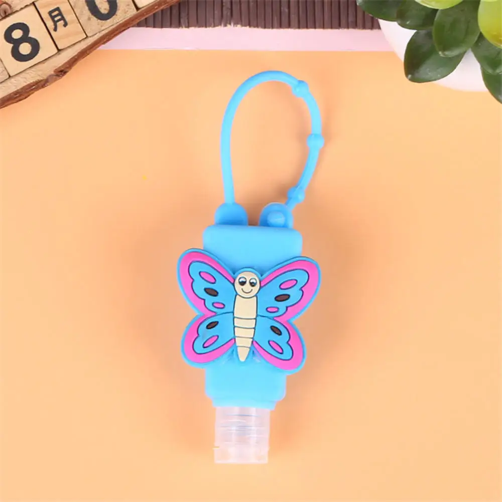 30ML  Travel Portable Gel Holder Food Silicon Cartoon Animal Pattern Mini Hand Sanitizer HolderHangable Liquid Dispenser Contain