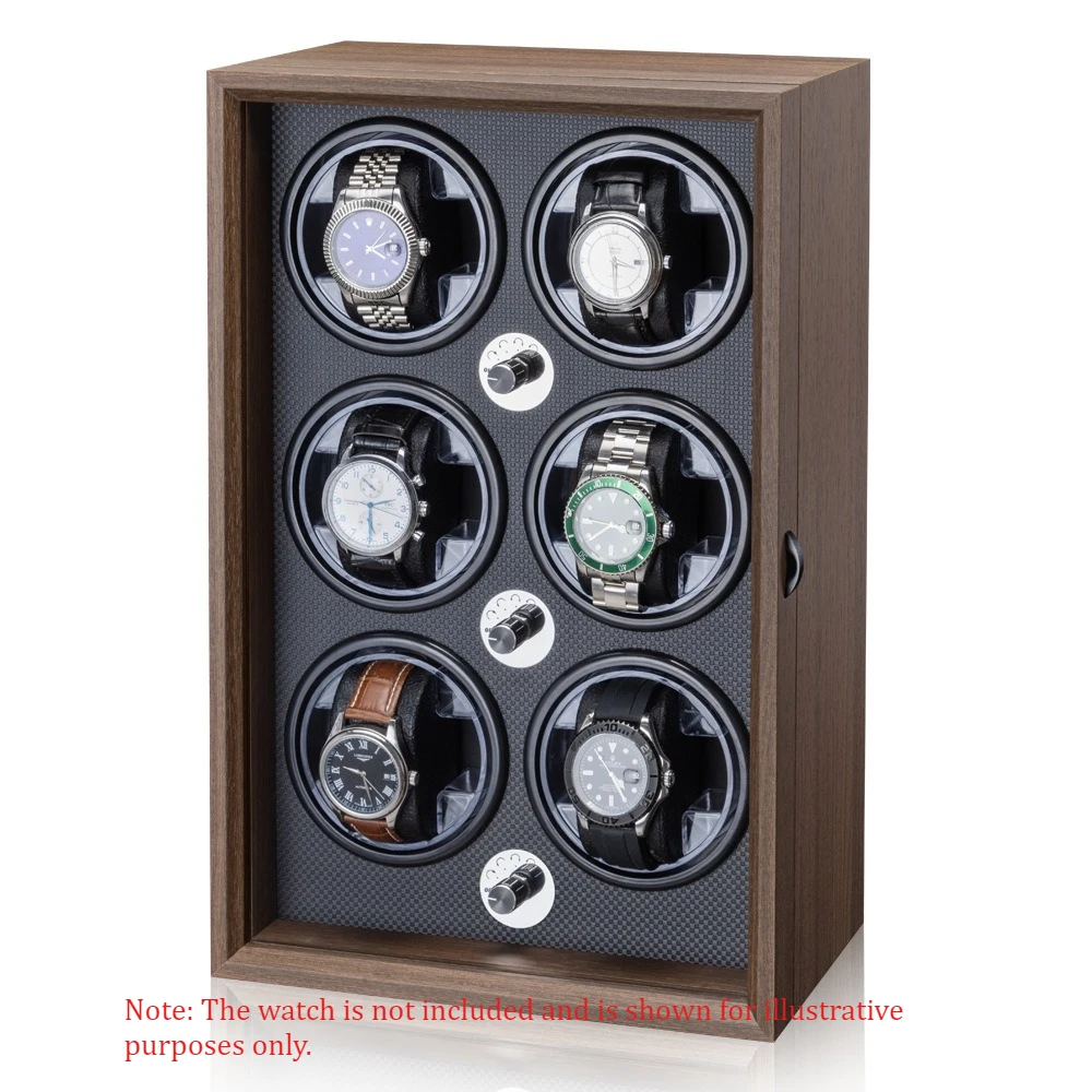 High-End Walnut Wood Automatic Watch Winder Single Watch Position with Pillow Ultra Quiet Motor Electric Watch Box for Home Use