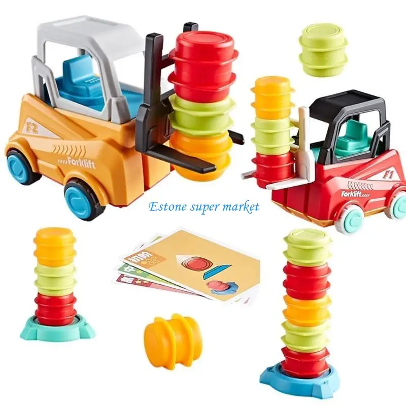 090B Leuke stapellading Vorkheftruck Indoor Play Traagheidsspeelgoedtruck voor kinderen