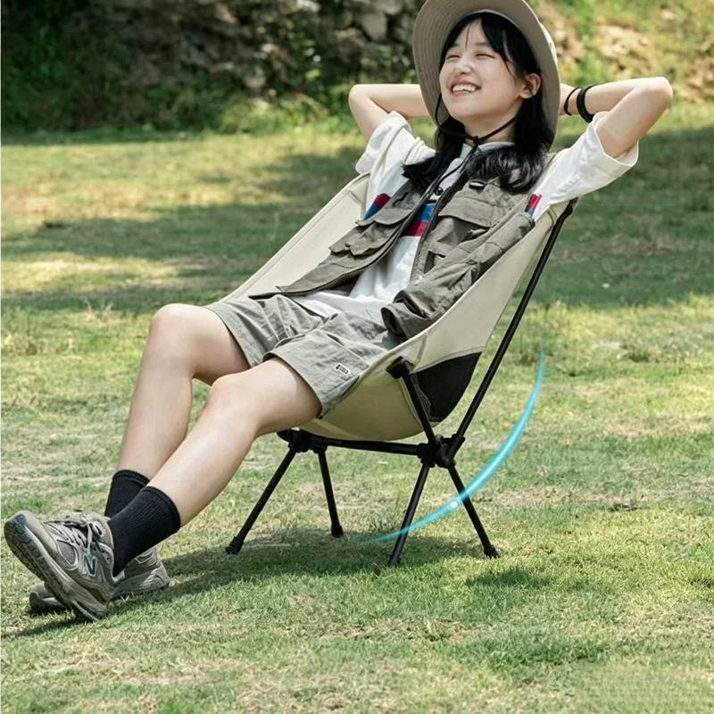 Lightweight Folding Camping Chair With Storage Bag Portable Outdoor Seat for Fishing Beach Picnic Hiking Travel