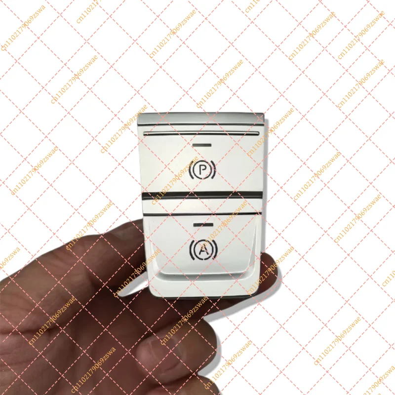 Chrome Plated Handbrake Switch Car Parking Brake Button Trim Accessory