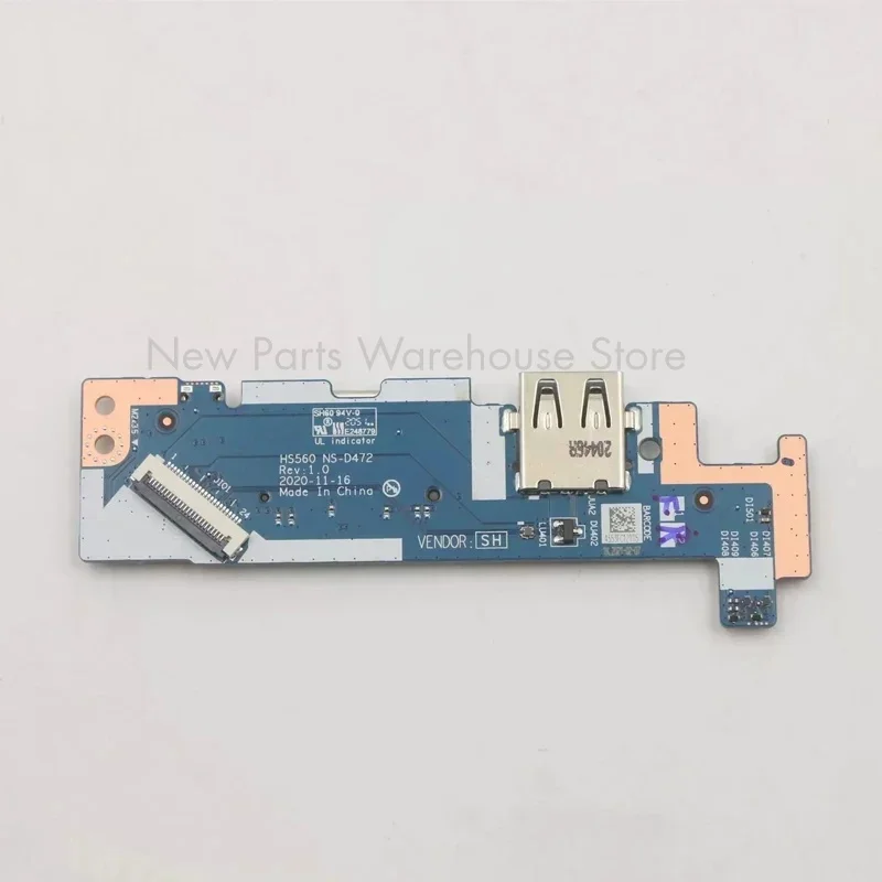 L NS-D472 5C50S25174 Original For Lenovo IdeaPad 3-15ITL6 82H8 Laptop USB Power Button Audio Board SD Card Reader High Quality