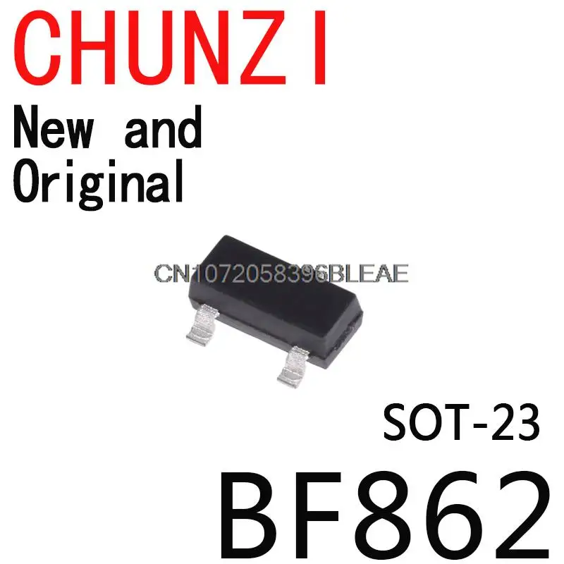 10 peças novo e original sot-23 bf862 autêntico bf862