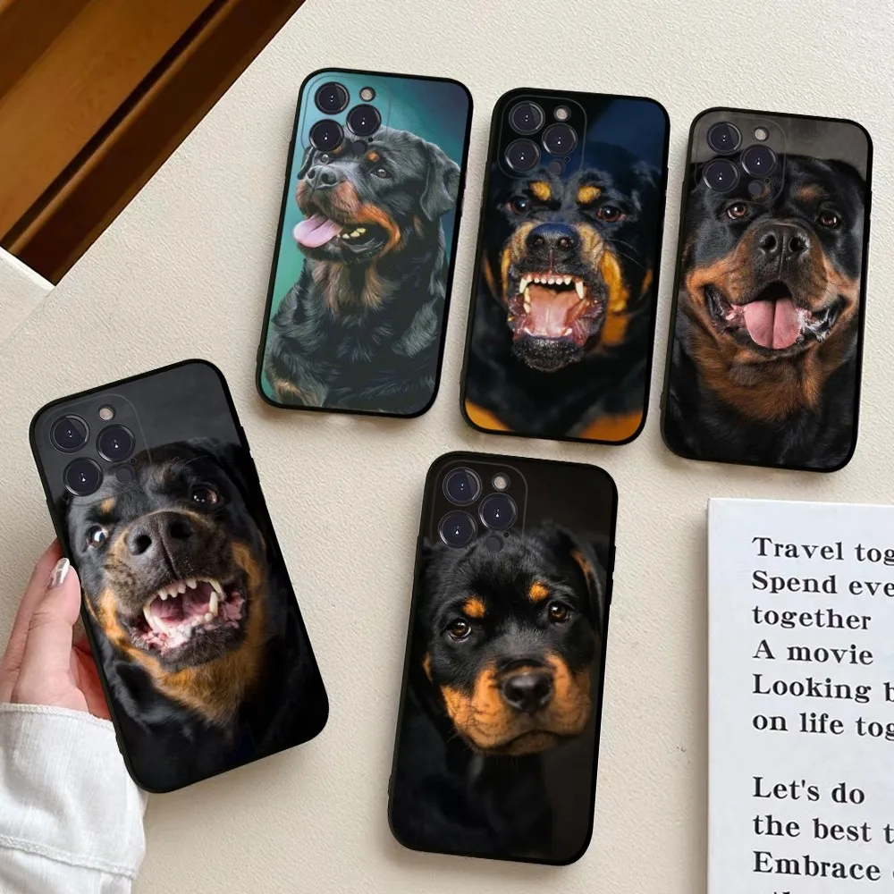 Custodia per telefono cane Rottweiler Animale per iPhone 14 11 12 13 Mini Pro XS Max Cover 6 7 8 Plus X XR SE 2020 Funda Shell