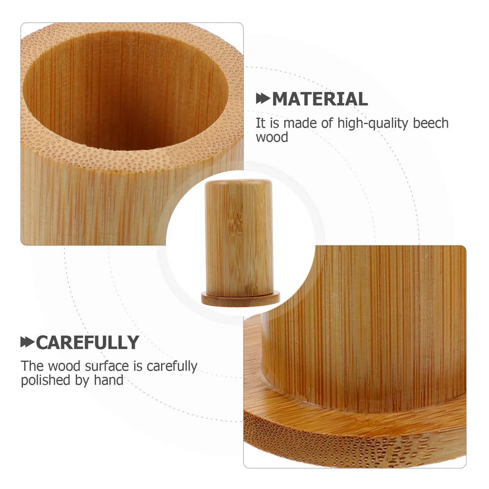 

Toothpick Carrier Natural Beech Wood Hand-Polished Smile Carved Useful Tableware Dining Decoration Kitchen Organizer