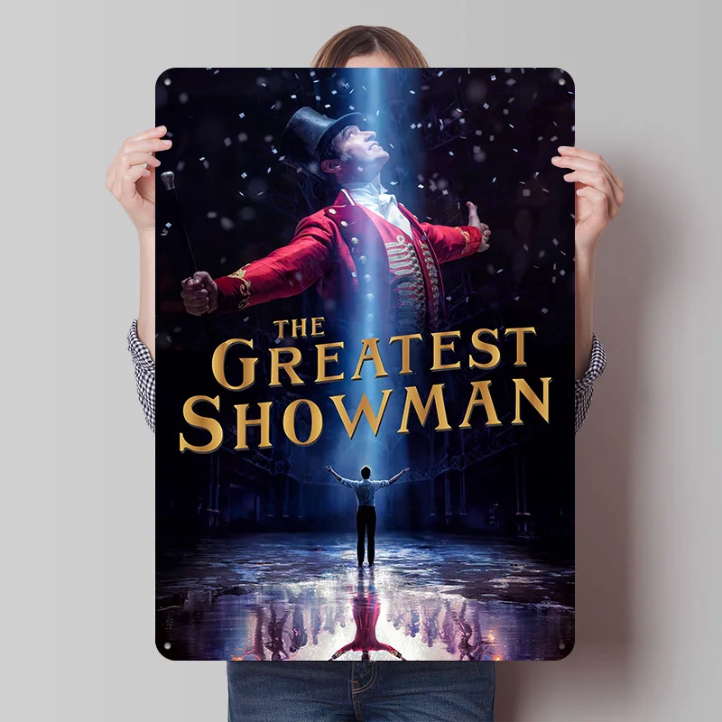 The Greatest Showman Film Metallposter Individualisierte Wandkunst Retro Vintage Metallschilder für Bar-Accessoires Bürodekoration