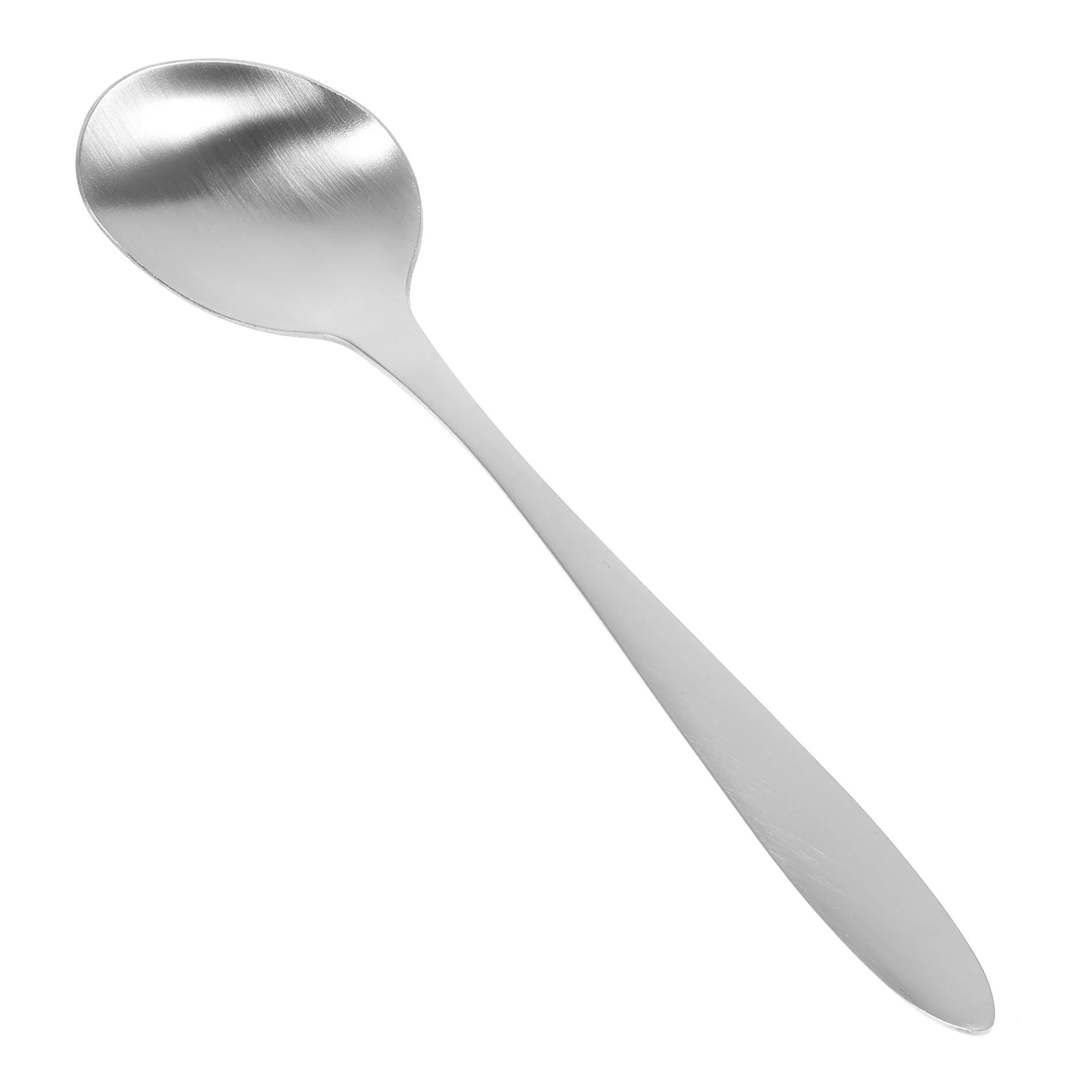 Cuchara curva de acero inoxidable plateado, mango ergonómico antideslizante, ayuda de alimentación portátil para ancianos, utensilio de cocina para la salud