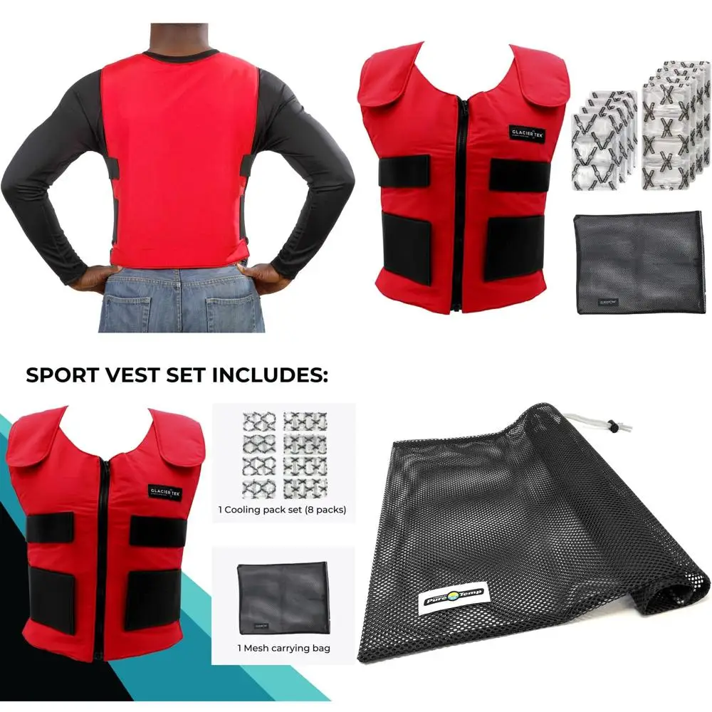 

Quick-Recharge Personal Cooling Vest with 8 Packs, 59°F Cooling, Lasts 2.5 Hours