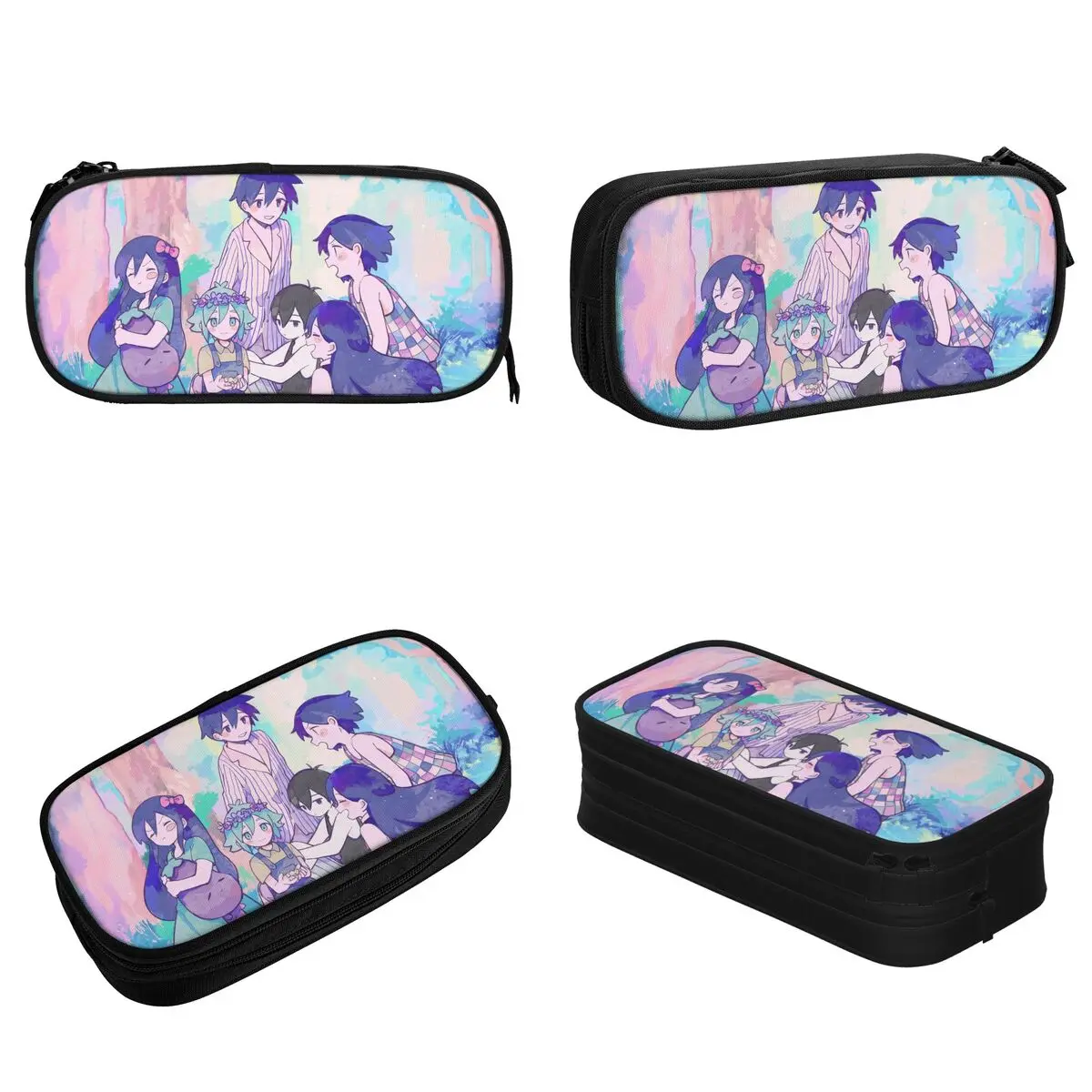 Omori Basil Mari Kel Aubrey Hero Pencil Case Omori Game Pen Box Bag Girls Boys Large Storage School Supplies Gift Pencilcases