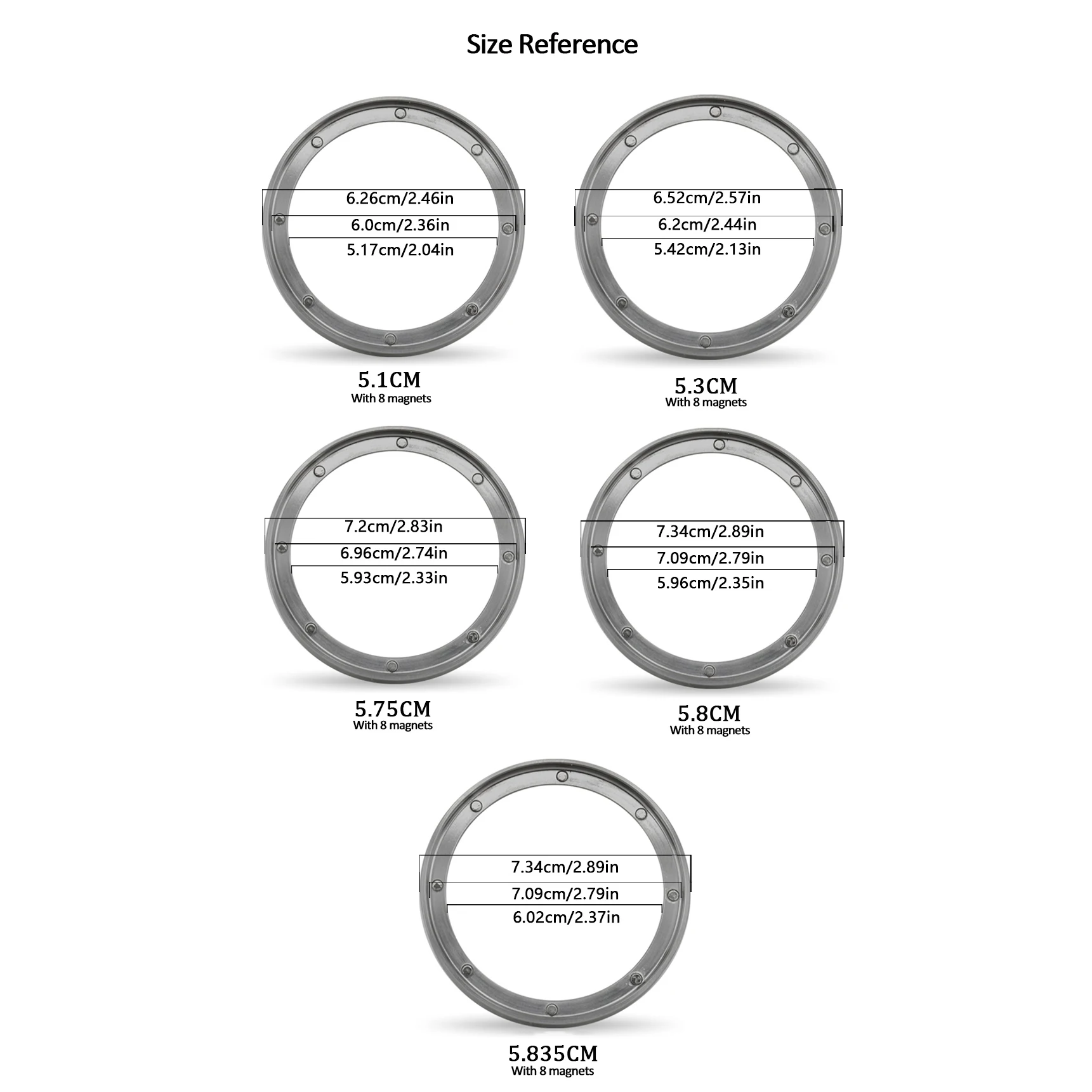 Stainless Steel Intelligent Dosing Ring With Magnet For 51/53/57.5/58/58.35mm Brewing Bowl Coffee Powder For Espresso Barista