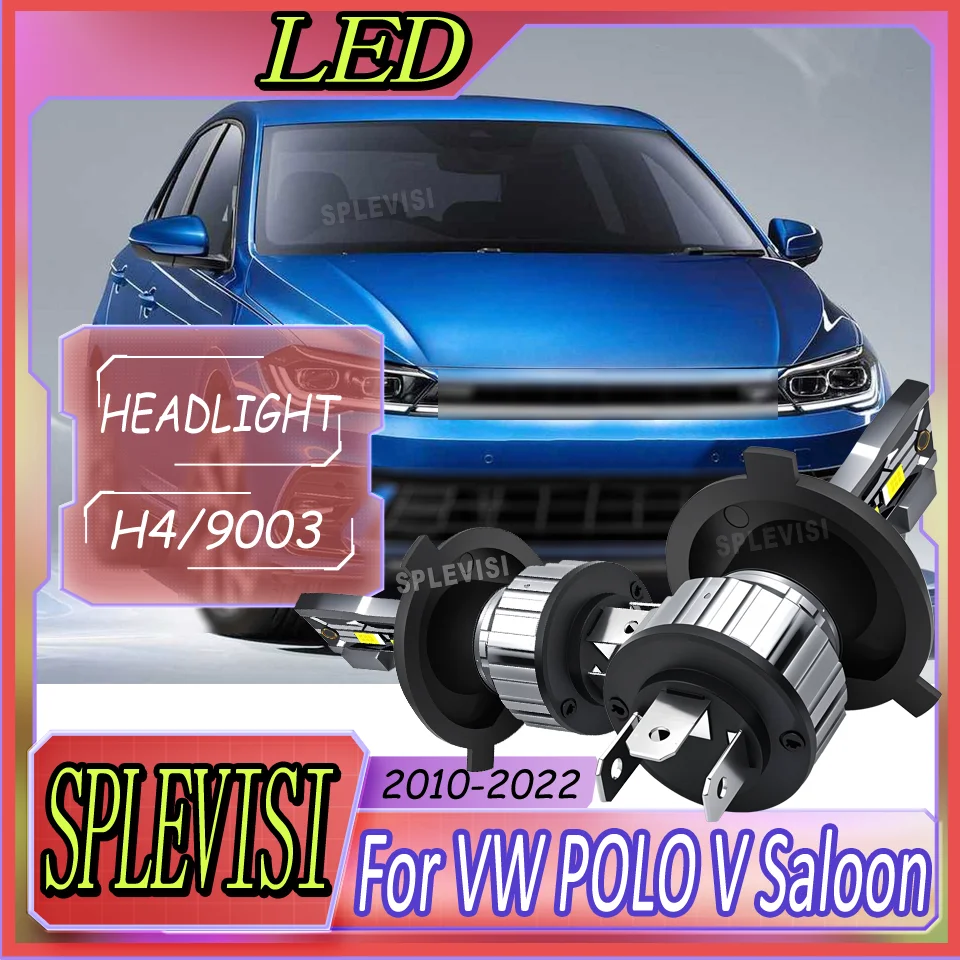 Long Life LED Headlight High Lumen Output Waterproof For VW POLO V Saloon 2010 2011 2012 2013 2014 2015 2016 2017 2018 2019-2022