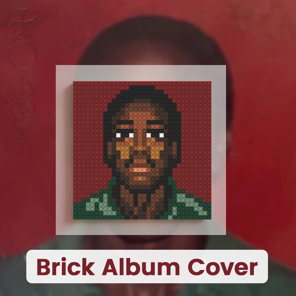 

D-Daniel Caesar R&B Singer Album Cover Building Blocks Mosaic Pixel Art Brick Painting Home Bedroom Living Room Wall Decor