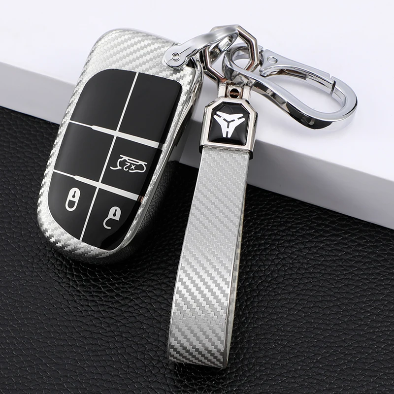 3 5 Button Car Key Case Cover For Jeep Renegade Compass Grand Cherokee For Chrysler 300C Wrangler Dodge Car Accessaries Keychain