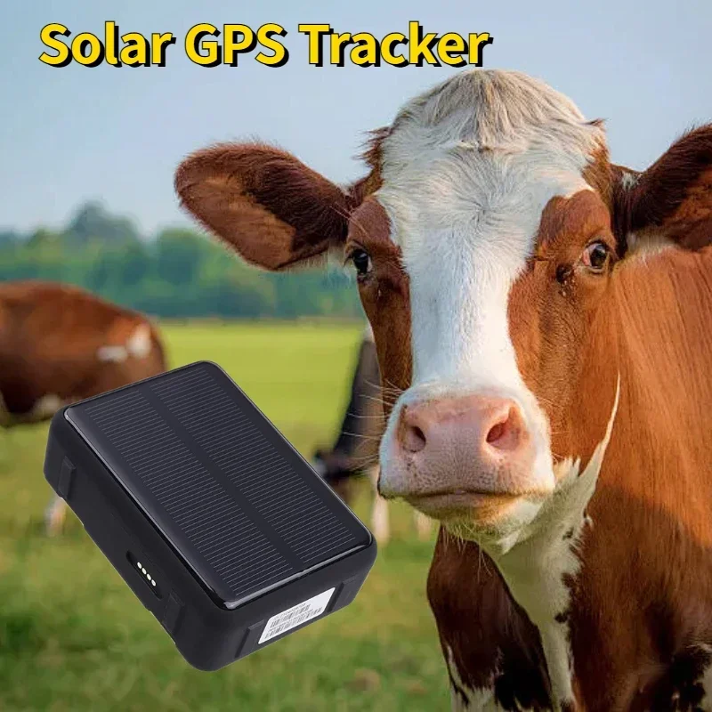 RF-V44 Solar GPS Tracker 4G/3G/2G Real-time GPS Tracker Anti-remove SOS Alarm 9000mAh Battery for Sheep Cow Cattle Waterproof