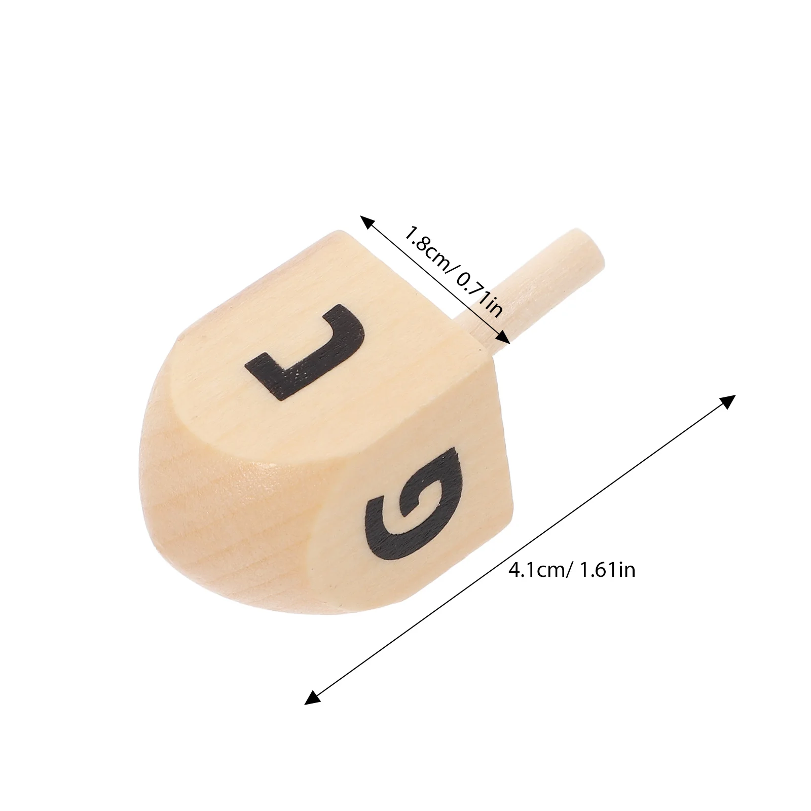 Alipis 4pcs Dreidel Kayu Hanukkah Mainan Kerajinan Lukis Sendiri Huruf Tradisional Ibrani Hadiah Chanukah