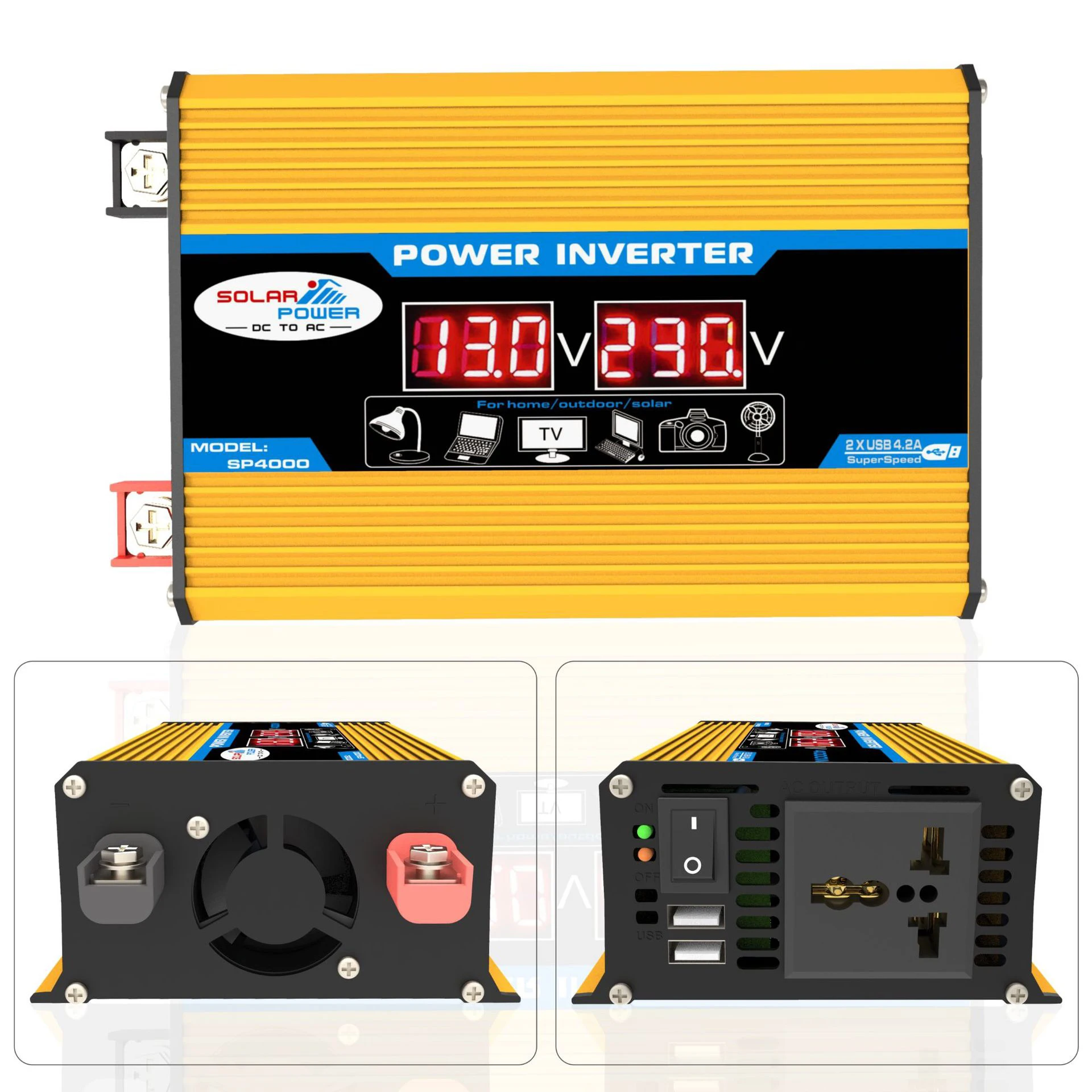 

Inverter 12v 220v 110v 300W Car Power Converter Universal Adapter Inversor Solar Hibrido Inversor 12 V 110 V Solar Transformer