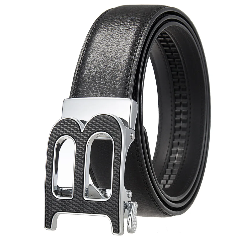 Luxury Brand Men's Belts High Quality Genuine Leather Belts for Men Metal Automatic Buckle Casual Business Male Waistband 3.5cm