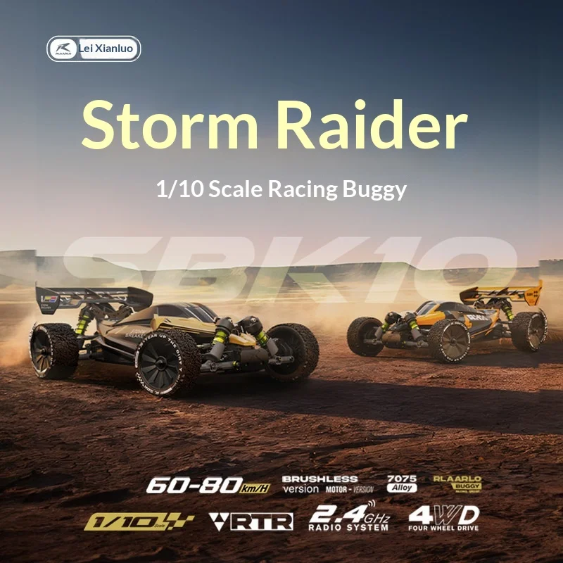Rlaarlo RC Buggy SBK10 Storm Breaker 1/10 Brushless 4WD Off Road Racing Car 60-80 KM/H 2.4GHz Remote Control Alloy Drive Vehicle