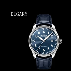 DUGARY Fashion pilot quartz watch for men 40mm Luxury business Wristwatch brand sports Relogio Masculino Automatic clock