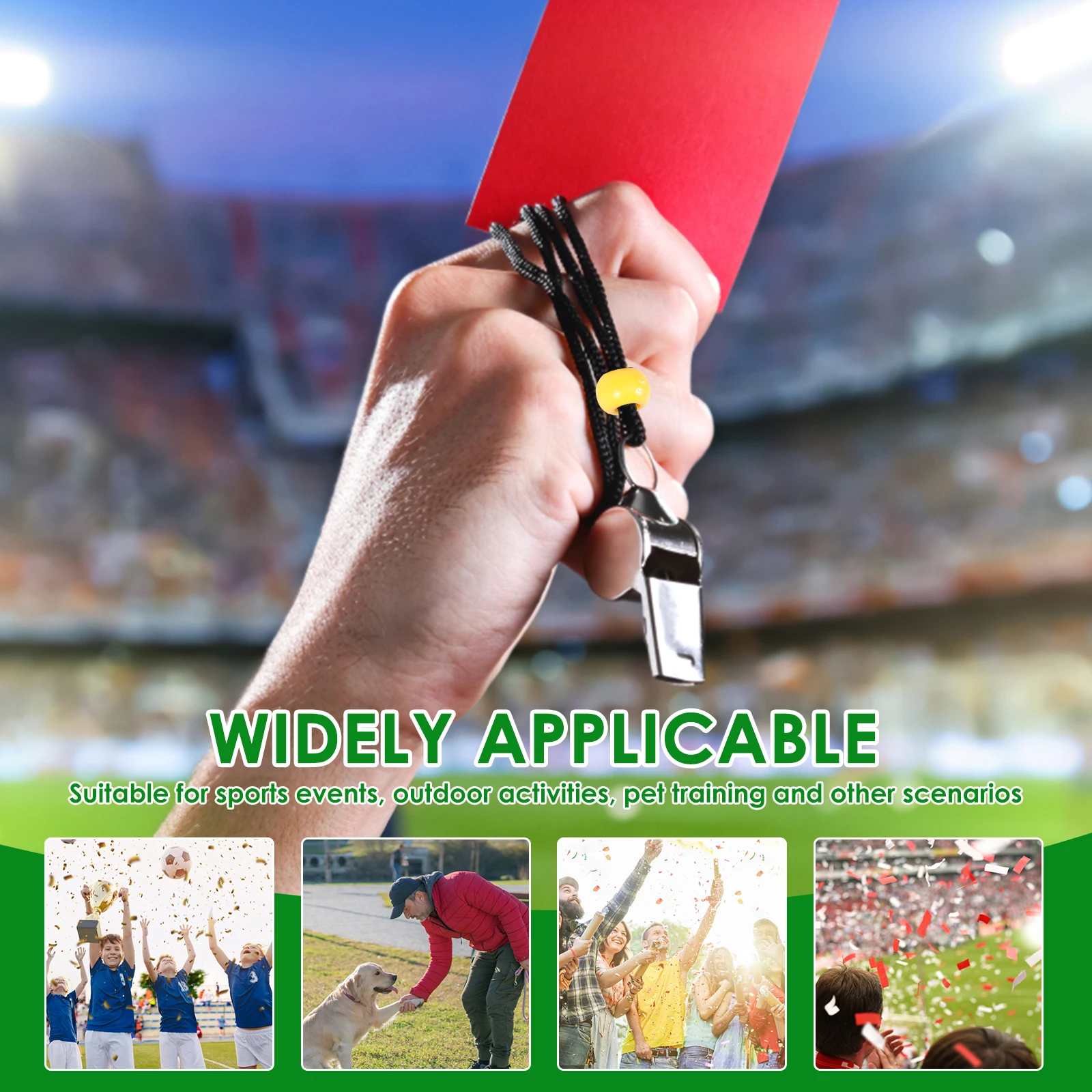 16Pcs Metal Whistle with Lanyard Referee Whistle Adjustable Length Loud Crisp Sound Whistle for Official Referee Police Teacher