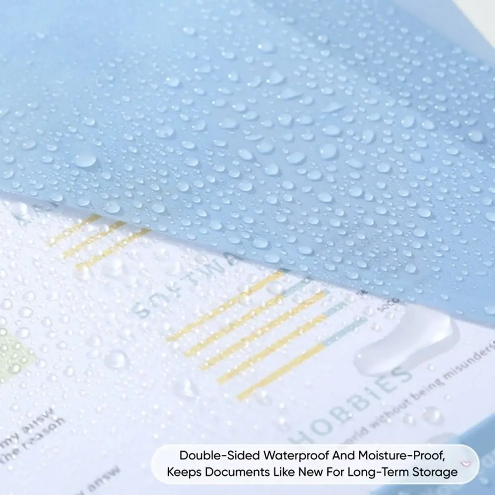 Simple Loose Leaf A4 File Folder 11-Hole Transparent Exam Paper Storage Bag Students Stationery File Bag School Office