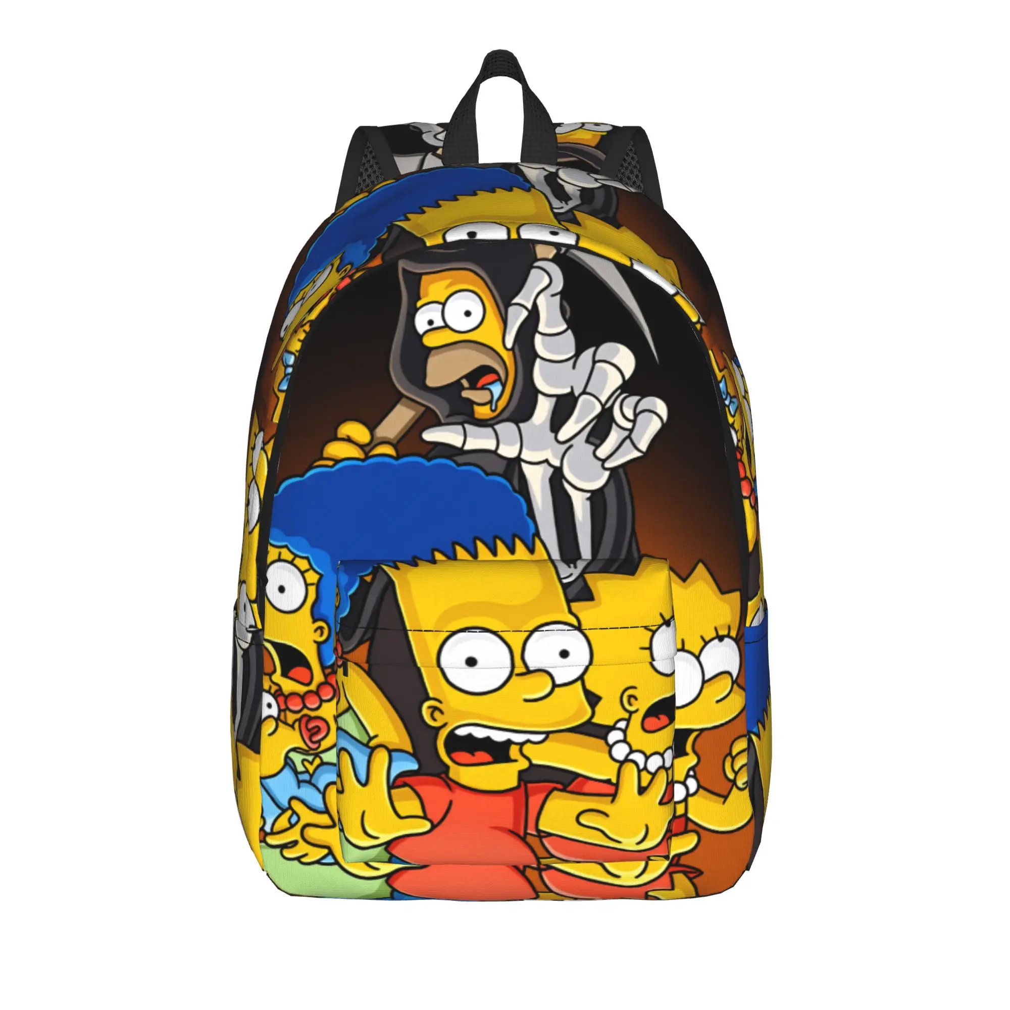S-Simpsons Grim Reaper Homer Halloween Backpack Women Men Breathable Backpacks Aesthetic High School Bags Trekking Rucksack