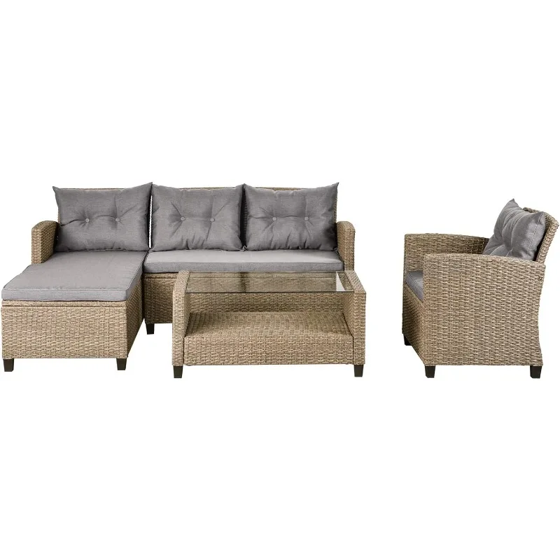 

Patio Conversation Set Outdoor Furniture Suit ，SuitableBackyard, Garden