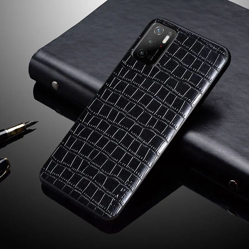 Luxury Crocodile Leather Case For Poco M3 Pro 5G Premium Slim Fit TPU/PU Protective Back Cover for xiaomi poco m3 pro phone case