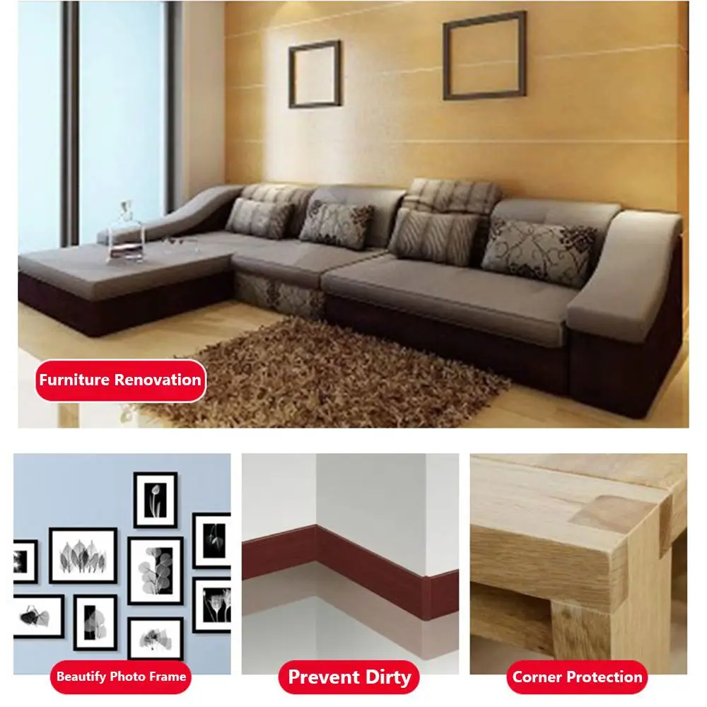 5M/Roll Realistic Furniture Renovation Duct Tape Adhensive Wood Grain Repair Tape