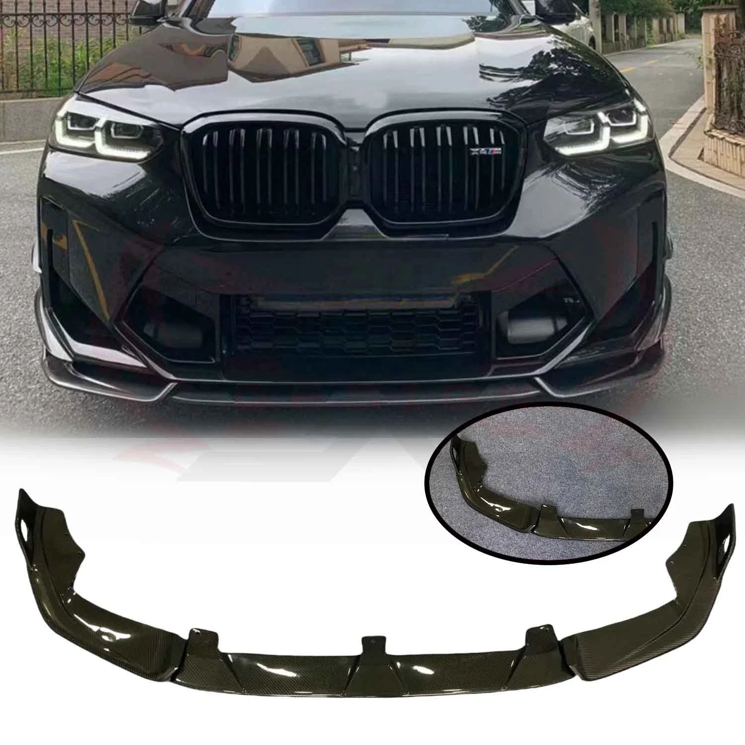 

For Bmw X3m X4m Front Lip Splitter Lip Spoiler For Bumper F97 F98 Front Diffuser