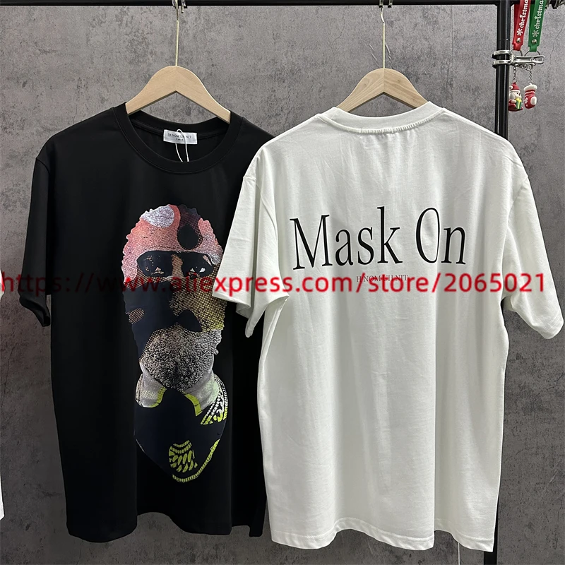 New IH NOM UH NIT T Shirt Men Women Colored Diamond Mask Man Streetwear Top Tees T-Shirt