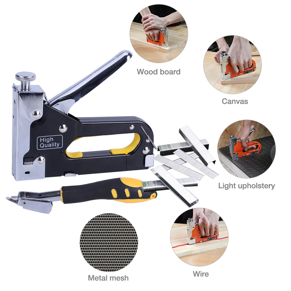 Staple Metal Portable Woodwork Staple Manual Framing Nail Stitching Needle for Woodworker, Staple