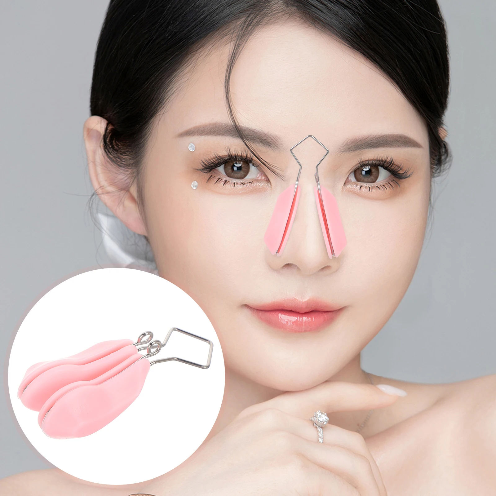 Pink Silicone Shaper Clip Soft Adjustable Lifting Tool Beauty Device Smaller Nose Wing Reduction Comfortable Skin Gentle For