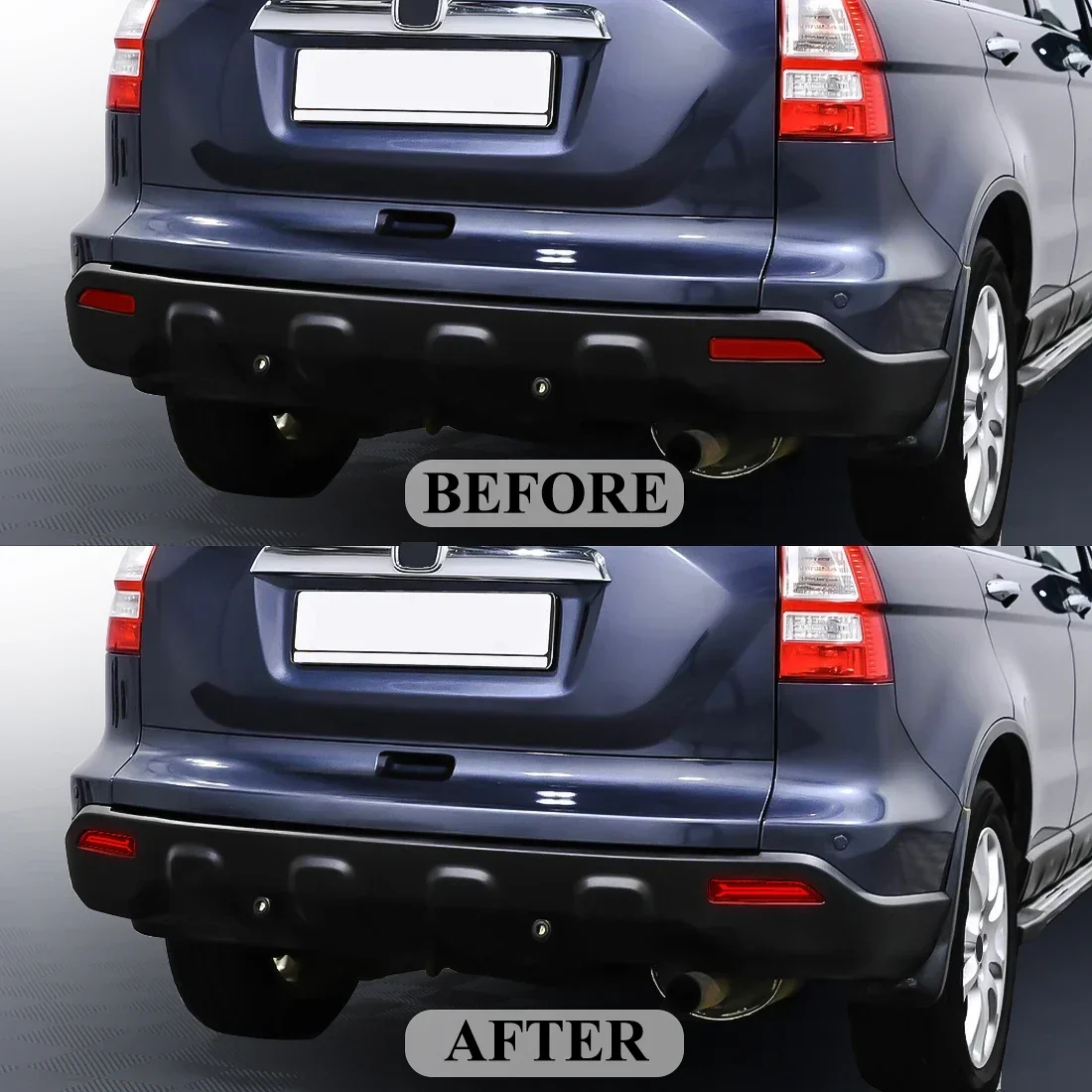 Car Rear Bumper Reflector Brake Warning Lights For Honda CRV CR-V 2007 2008 2009 Fog Lamp Dynamic Turn Signal Lamps Accessories