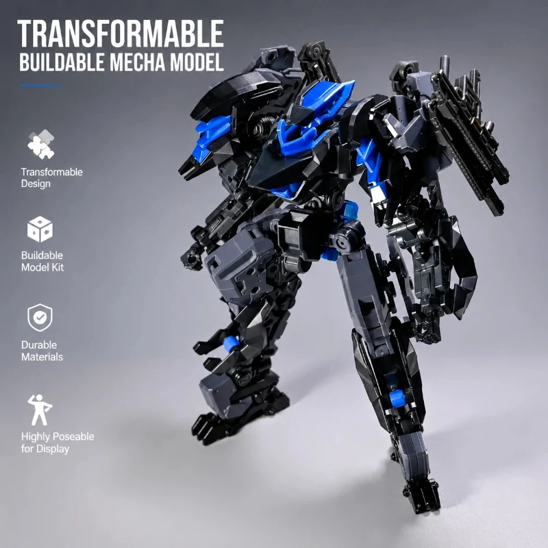 15cm Bigfirebird Build Ficedula Alloy Frame Assembly Model Kit Transformable Mecha Action Figure Collection Robot Model Toy Gift