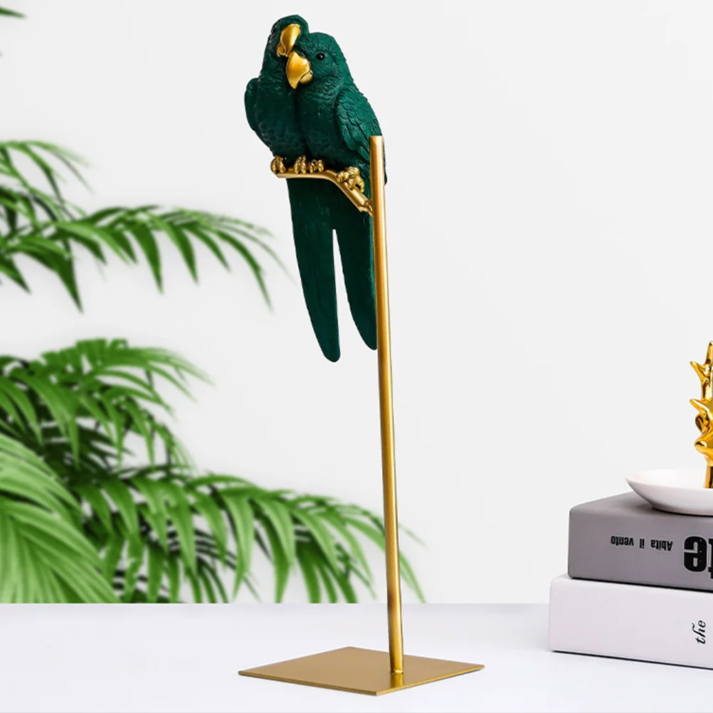 

Artificial Parrot Ornaments Couple Figurine Statue Decor Desktop Parrots Decoration Figurines Tabletop